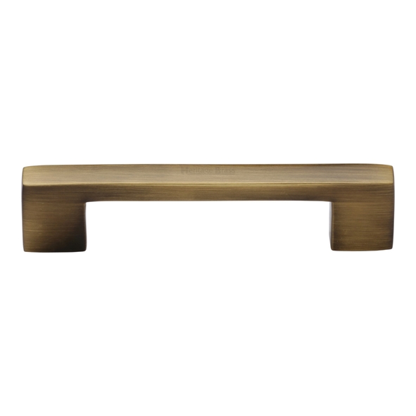 C0337 96-AT • 096 x 116 x 30mm • Antique Brass • Heritage Brass Metro Cabinet Pull Handle